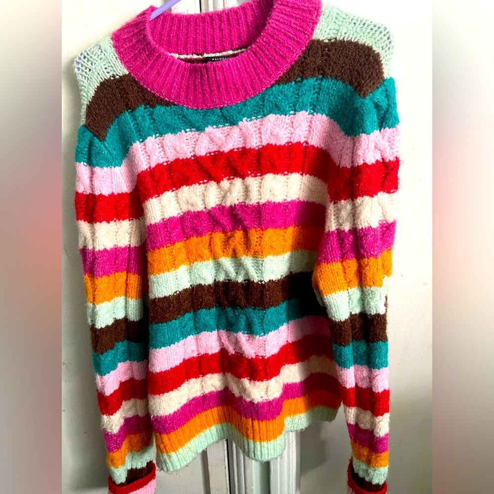 Halogen x Pacific Atlantic Knit Sweater Large Pre-owned